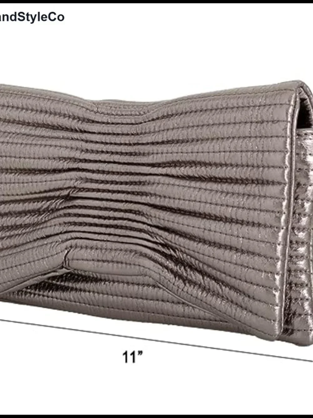 JNB Faux Leather Envelope Clutch Evening Bag Crossbody